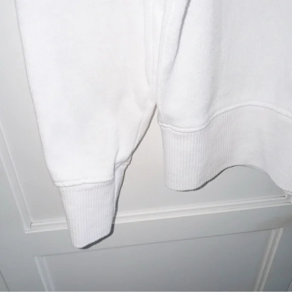 Sundry White Hooded Sweatshirt with Perforated Back Design - Picture 7 of 13